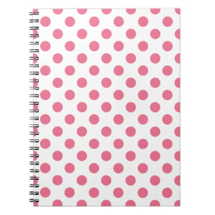 Carnet Pois rose et blanc
