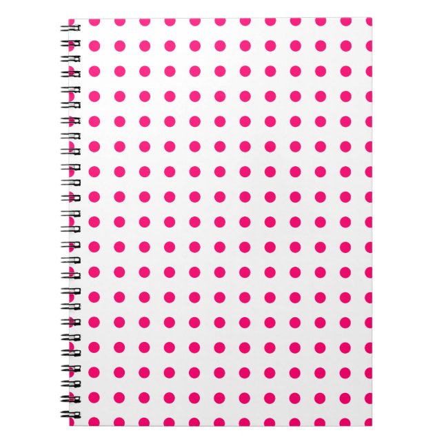 Carnet Pois roses chauds (Devant)