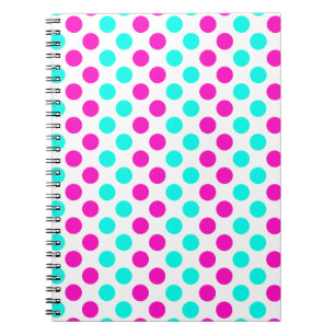 Carnet Pois roses et bleus