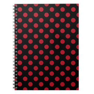Carnet Pois rouge et noir
