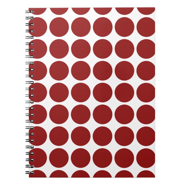 Carnet Pois rouges en blanc (Devant)