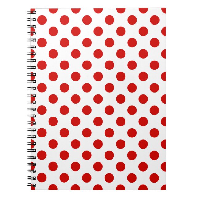 Carnet Pois rouges et blancs (Devant)