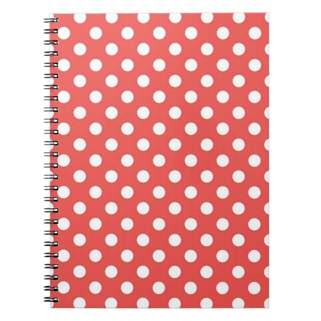 Carnet Pois rouges et blancs (Devant)