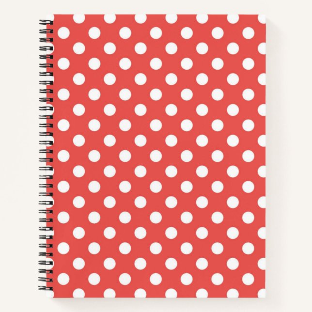 Carnet Pois rouges et blancs (Devant)