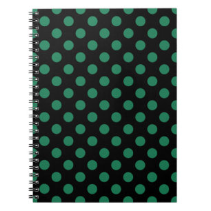 Carnet Pois vert et noir