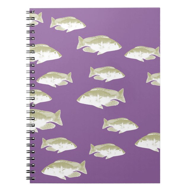 Carnet Poisson sur violet (Devant)