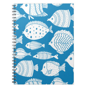 Carnet Poisson vintage : Ensemble d'illustrations décorat