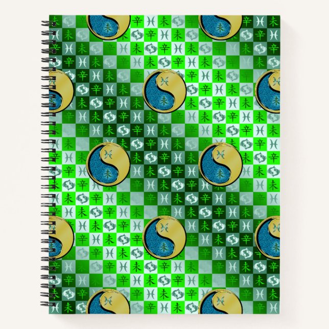 Carnet Poissons & Chèvre Métal (Devant)