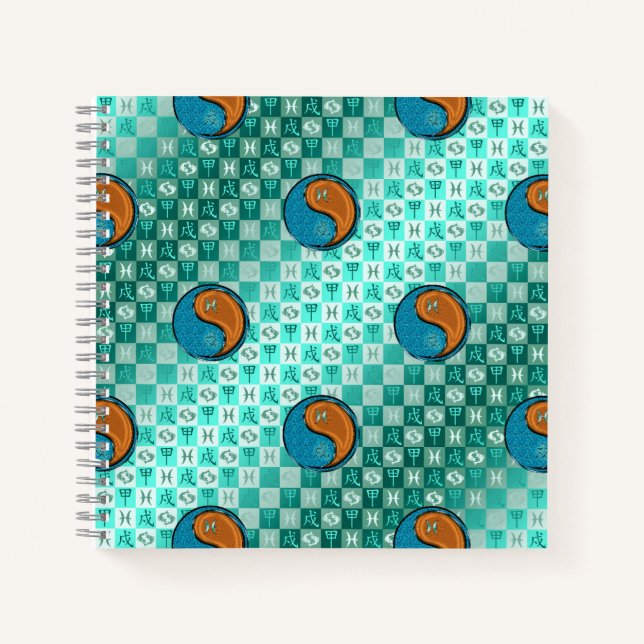 Carnet Poissons & Chien de Bois (Devant)