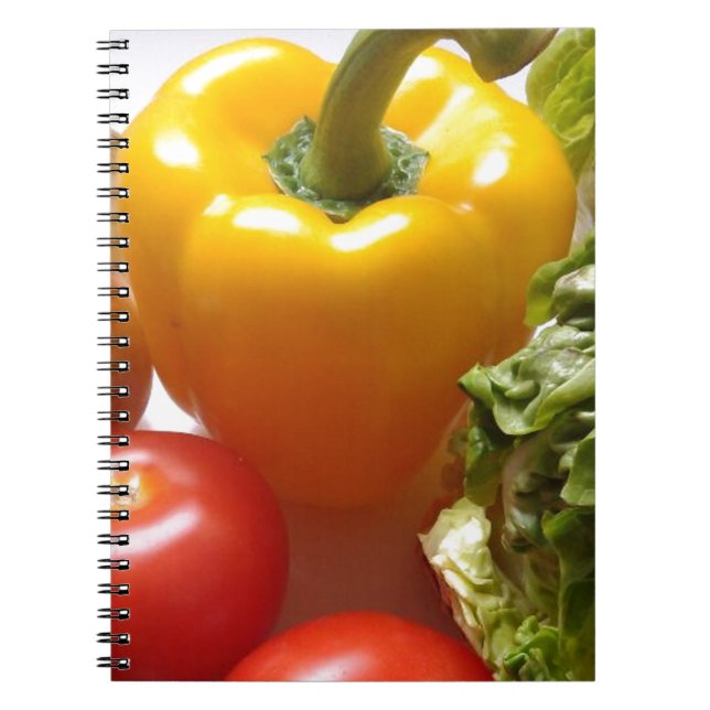 Carnet Poivre Tomates Légumes Légumes Laisselle Aliments  (Devant)