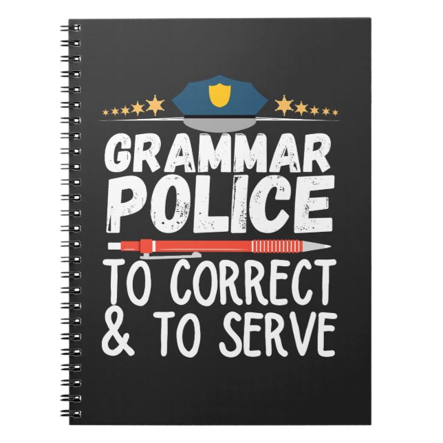 Carnet Police de grammaire pour servir et corriger les T- (Devant)