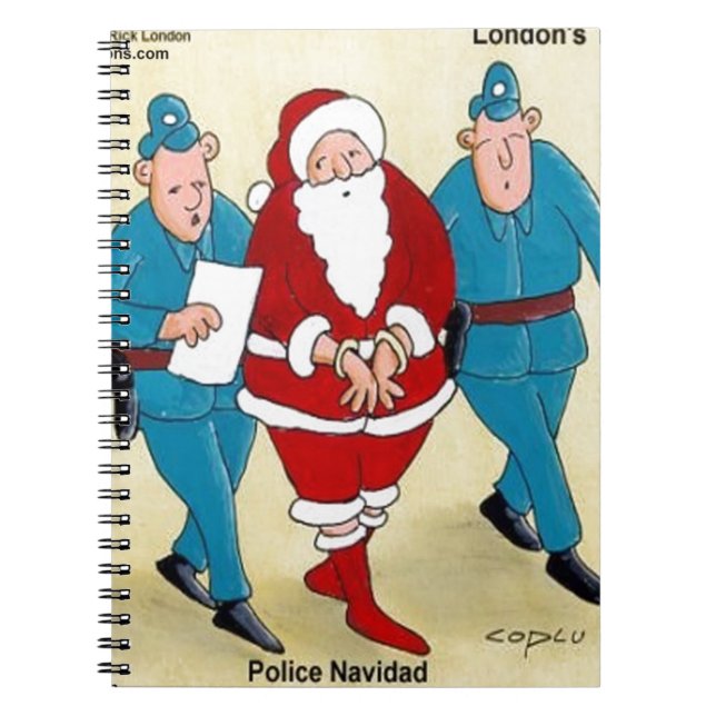 Carnet Police Navidad : Père Noël A Été Très Mauvais (Devant)