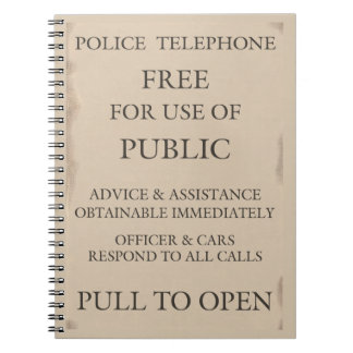 Carnet Police Public Call Phone Box Notice