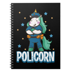 Carnet Police Unicorne Police Officier Funny Horse Lover