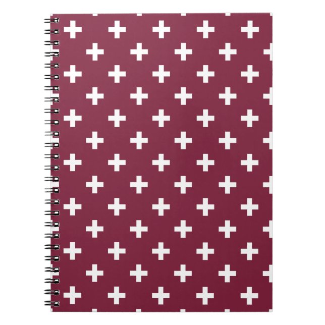 Carnet Polka blanche croise sur mûrier (Devant)