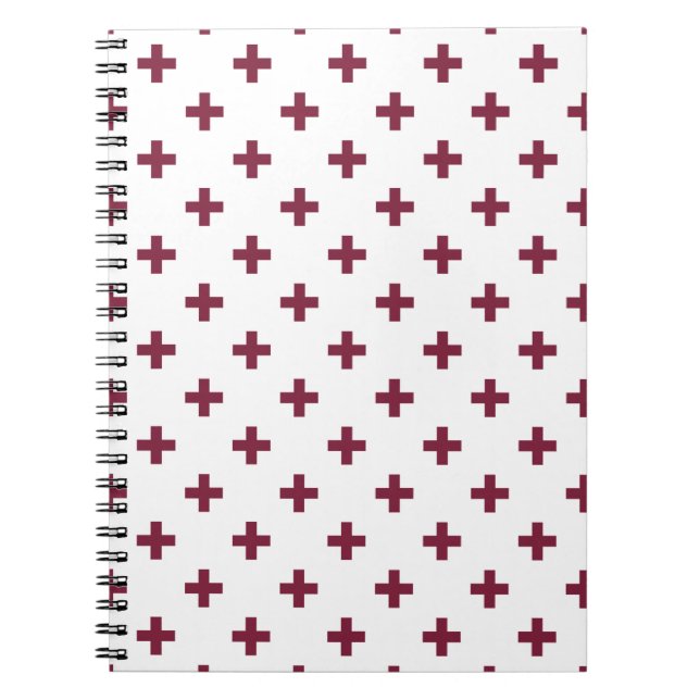 Carnet Polka de mûre croise sur blanc (Devant)