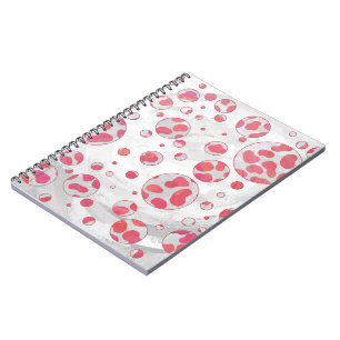 Carnet Polka Dot Dalmatie rose et blanc
