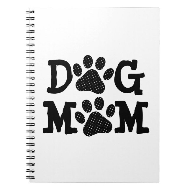 Carnet Polka Dot DOG MOM Pawprints (Devant)