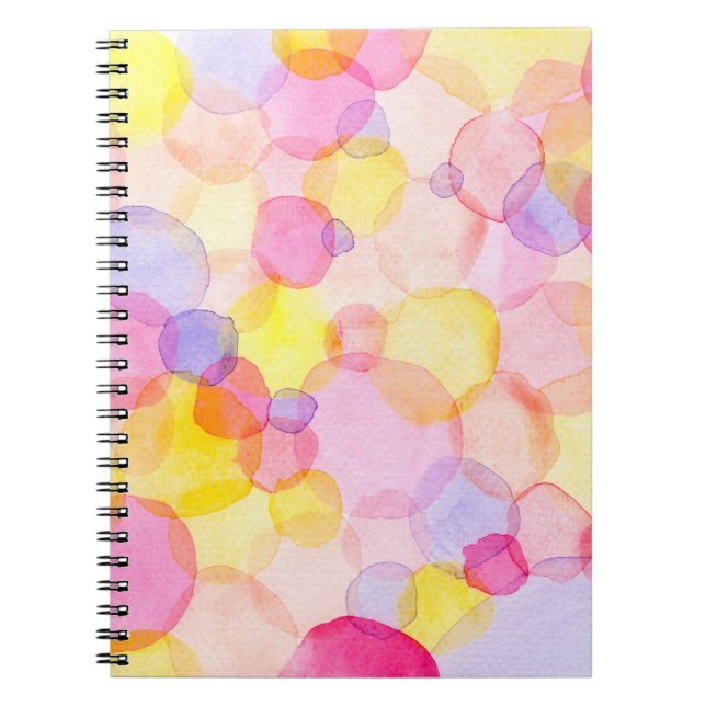 Carnet Polka Dot Splash : Aquarelle colorée (Devant)