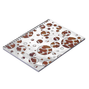 Carnet Polka Dot Vache Brown et blanche