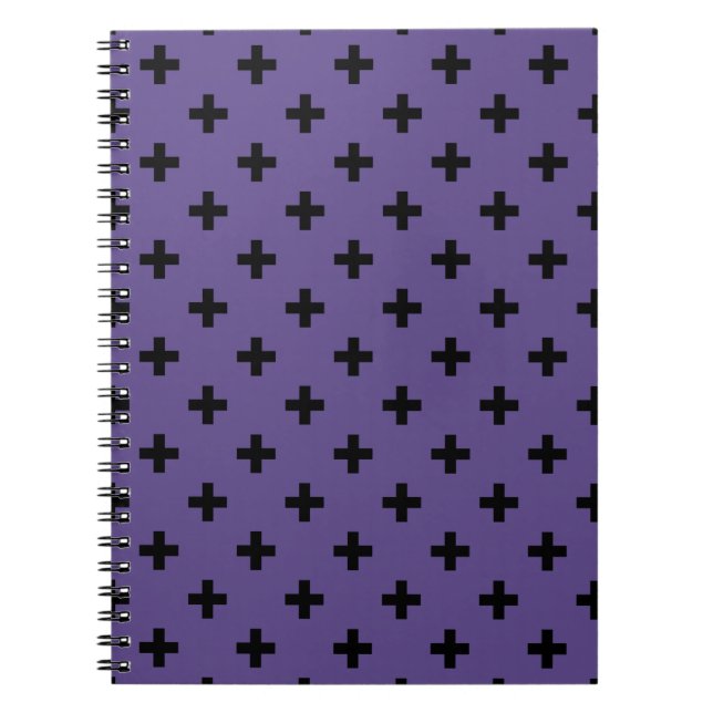 Carnet Polka noire croise sur ultra violet (Devant)