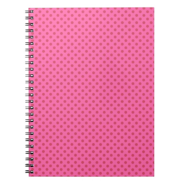 Carnet Polka point rose, rétro (Devant)
