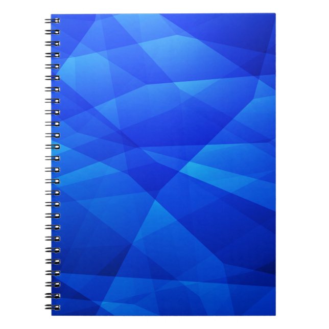 Carnet Polygone abstrait BLEU foncé. géométrique triangul (Devant)