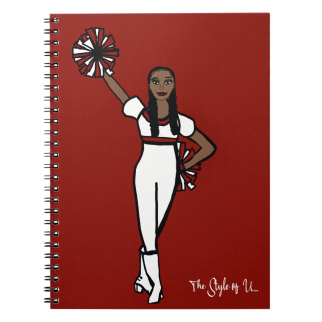 Carnet Pom Dancer Blanc Rouge Accent P (Devant)
