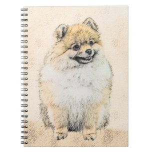 Carnet Pomeranian (Orange) Painting - Original Dog Art