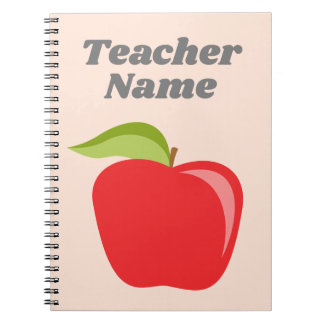 Carnet Pomme de professeur personnalisée avec Pomme Moder