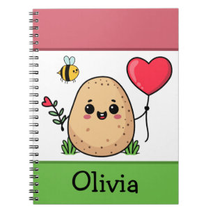 Carnet Pomme de terre romantique envoyée avec amour