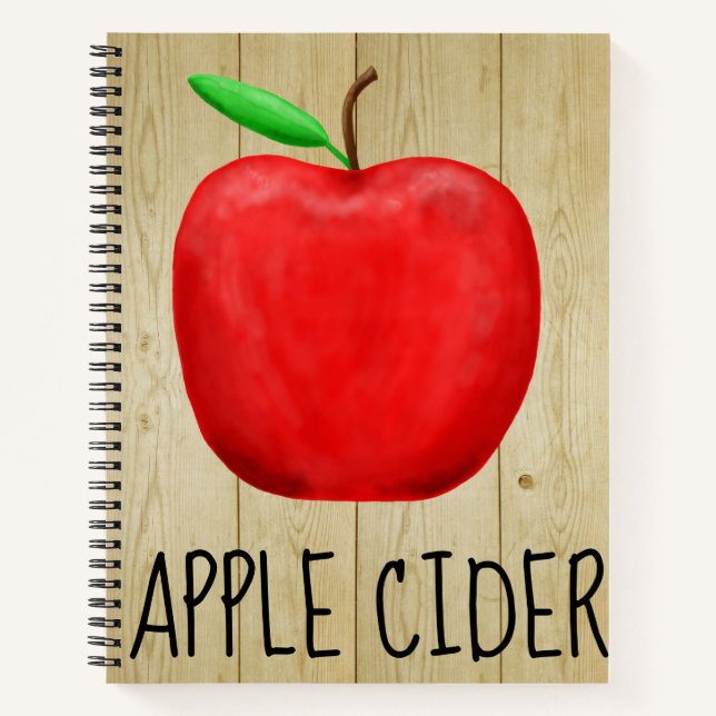 Carnet Pomme rouge Cider (Devant)