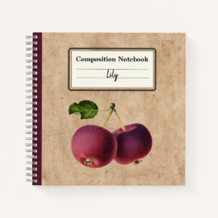 Carnet Pommes vintages sur une composition personnalisée