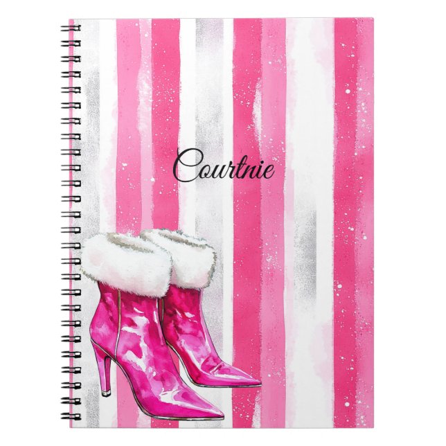 Carnet Pompes à talon haute couleur rose crème (Devant)