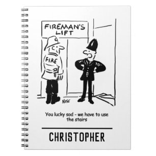 Carnet Pompier drôle et Policier dessin animé