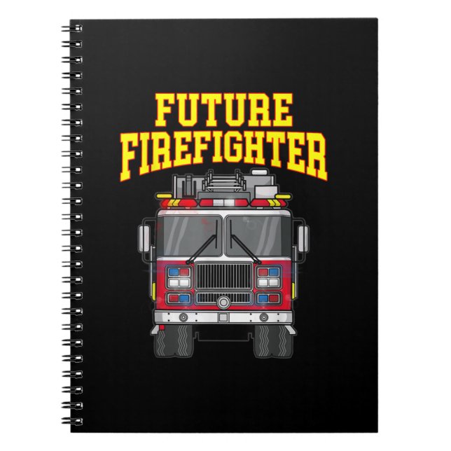 Carnet Pompiers De Papa-Son Nephew Boys Futur Feu (Devant)