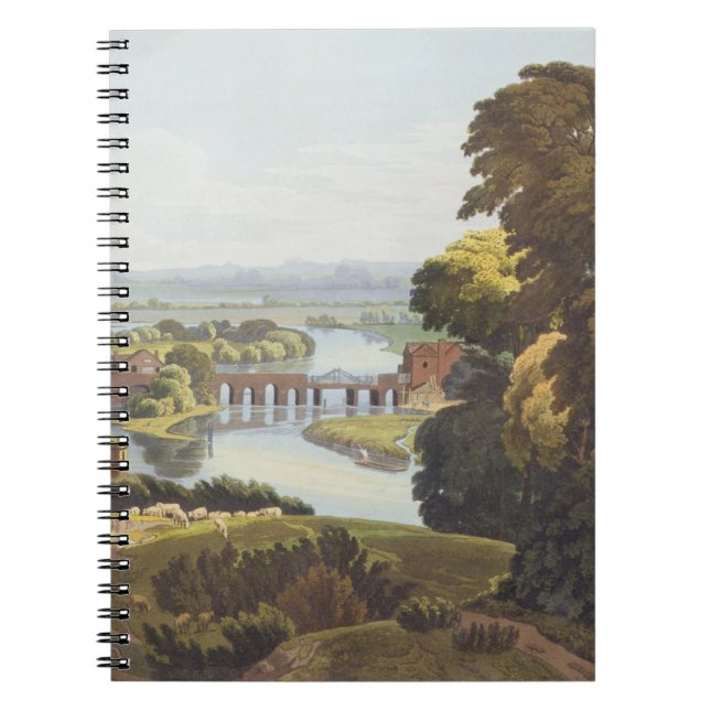 Carnet Pont de Caversham, près de la lecture, gravée par (Devant)