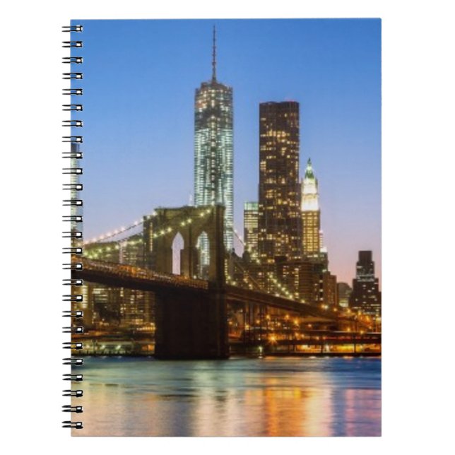 Carnet Pont de Manhattan et de Brooklyn au crépuscule (Devant)
