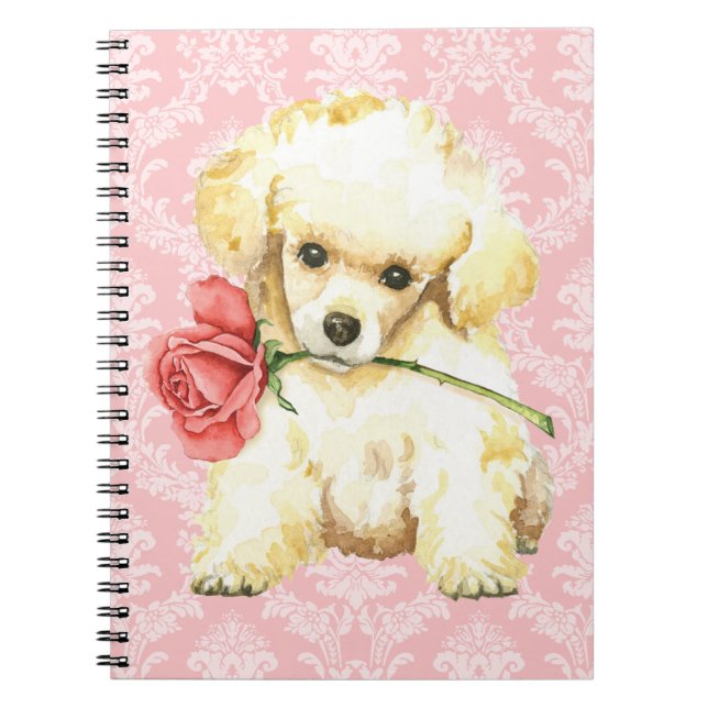 Carnet Poodle de jouets Rose Valentine (Devant)