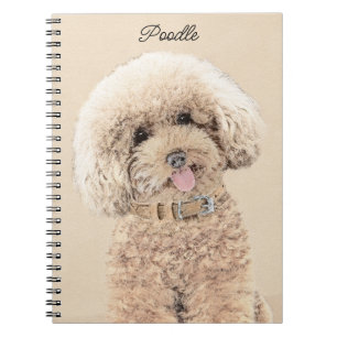 Carnet Poodle Miniature Toy Apricot Crème Chien Brown Art