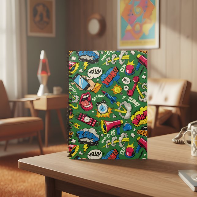 Carnet Pop Art Colorful Motif - Retro Comic Explosion (Créateur téléchargé)