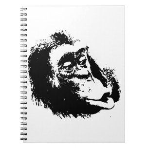 Carnet Pop Art drôle Chimpanzé