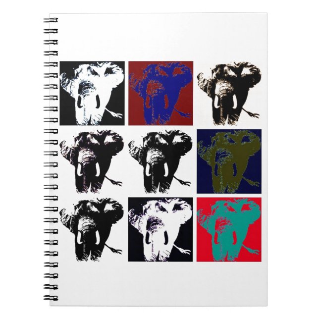 Carnet Pop Art Elephants (Devant)
