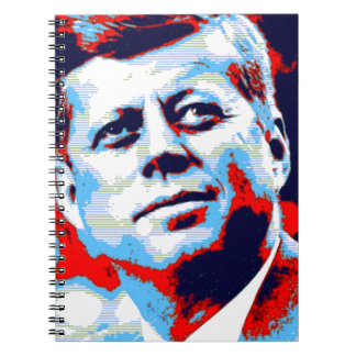 Carnet Pop Art JFK John F. Kennedy Red Blue