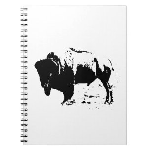 Carnet Pop Art noir et blanc Buffalo Silhouette
