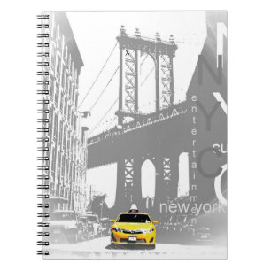 Carnet Pop Art Nyc Yellow Taxi New York City Brooklyn