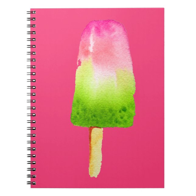 Carnet pop art pâsicle de framboise été (Devant)