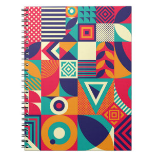 Carnet Pop formes géométriques abstraites, motif transpar