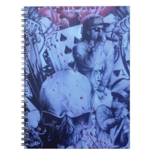 Carnet Pop Musicians Blue Purple Art Imprimer