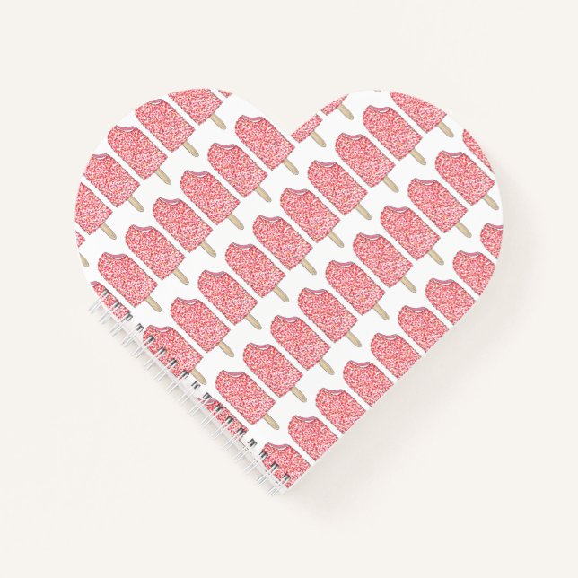 Carnet Pop Popsicle de crème glacée Eclair à la fraise (Devant)